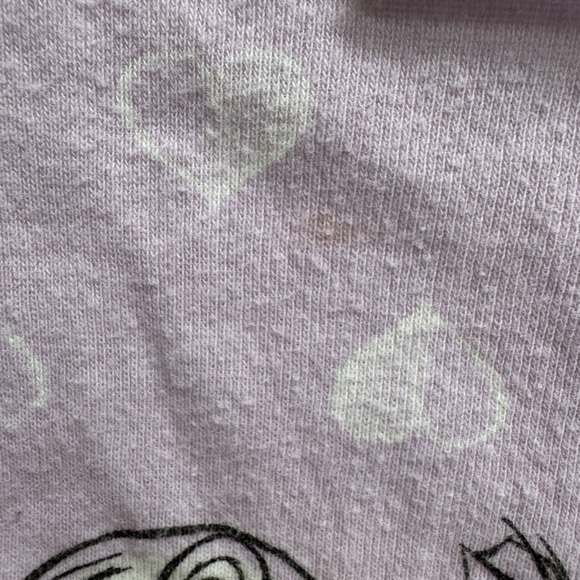 Disney 3T Girls Princess Belle Rapunzel Jasmine Purple Short Sleeve Pajama Top - Picture 5 of 7